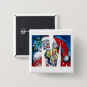 CHRISTMAS M SCHREIBEN / SANTA MIT VIOLIN MONOGRAM BUTTON (Vorne & Hinten)