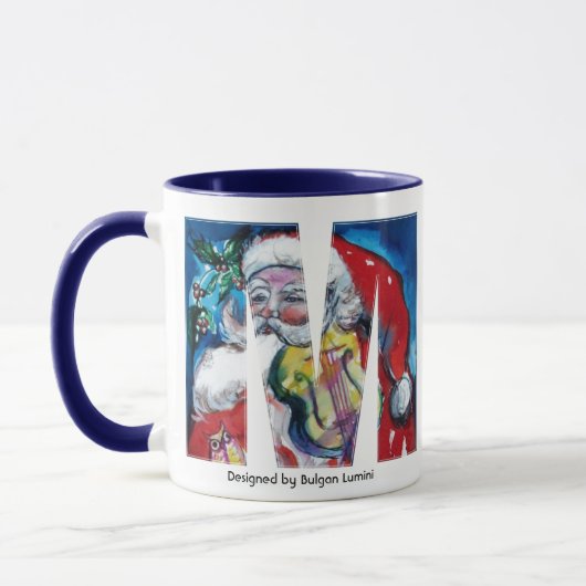 CHRISTMAS M SCHREIBEN / SANTA MIT VIOLIN MONOGRAM TASSE (Links)