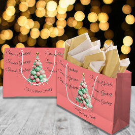 Christmas Macaron Colors Custom Große Geschenktüte