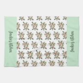 Christmas Macaron Colors Mistletoe Geschirrtuch (Horizontal)