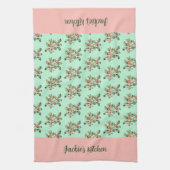 Christmas Macaron Colors Mistletoe Geschirrtuch (Vertikal)