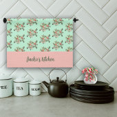 Christmas Macaron Colors Mistletoe Geschirrtuch