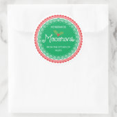 Christmas Macaron Runder Aufkleber (Tasche)