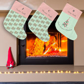 Christmas Macaron Trees Individuelle Name Großer Weihnachtsstrumpf