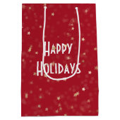 Christmas Macaw Parrot With Martini Cocktail Mittlere Geschenktüte (Rückseite)