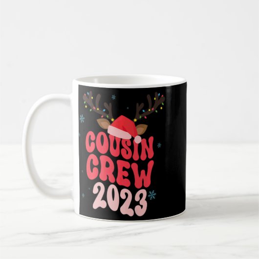 Christmas Maching Cousin Crew Riendeer Xmas Lights Kaffeetasse (Links)