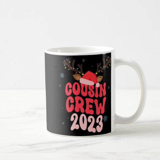 Christmas Maching Cousin Crew Riendeer Xmas Lights Kaffeetasse (Rechts)