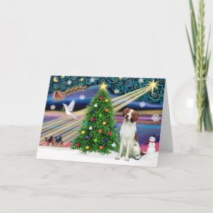 Christmas Magic Brittany Spaniel Feiertagskarte