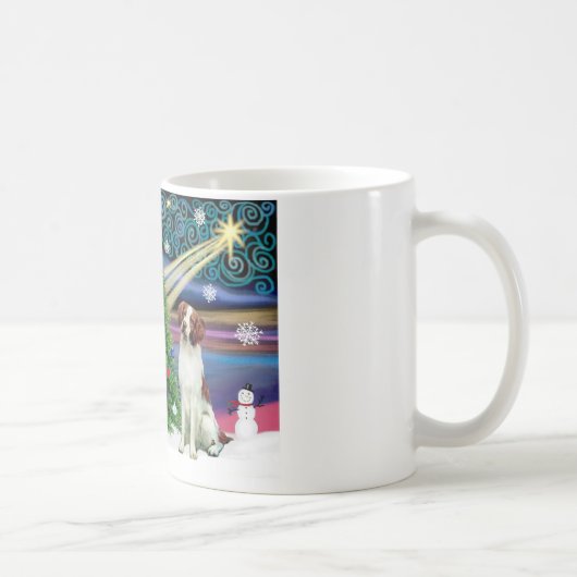 Christmas Magic Brittany Spaniel Kaffeetasse (Rechts)
