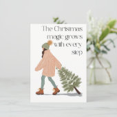 Christmas magic dankeskarte (Stehend Vorderseite)