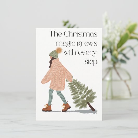Christmas magic dankeskarte (Stehend Vorderseite)