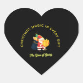 Christmas Magic in Every Gift Herz-Aufkleber (Vorderseite)