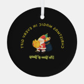 Christmas Magic in Every Gift Ornament Aus Glas (Rückseite)