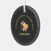 Christmas Magic in Every Gift Ornament Aus Glas (Vorderseite links)