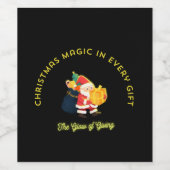 Christmas Magic in Every Gift Weinetikett (Einzelnes Label)