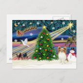 Christmas Magic Papillon Feiertagspostkarte (Vorne/Hinten)