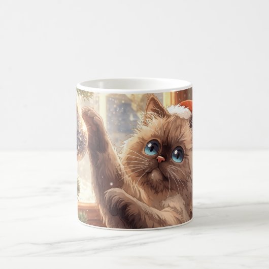 “Christmas Magic: Ragdoll Cat” Cute Ragdoll Cat Kaffeetasse (Mittel)