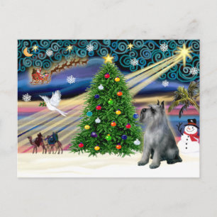 Christmas Magic Schnauzer (P-S Riese) Feiertagspostkarte