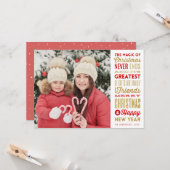 CHRISTMAS MAGIC | Urlaubstypo-Fotokarte Karte (Vorderseite/Rückseite Beispiel)