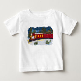 Christmas Magic Vintag Red Steam Train T - Shirt