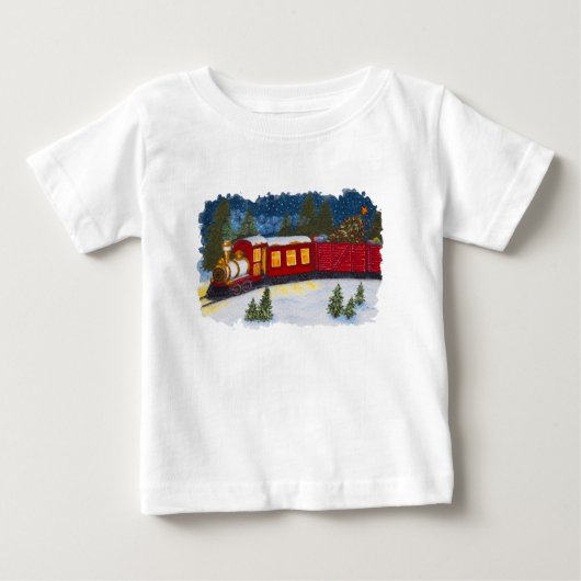 Christmas Magic Vintag Red Steam Train T - Shirt (Vorderseite)