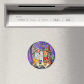 Christmas Magnet Geschenk Couple Gnomes singen (In Situ (Geschirrspüler))