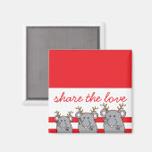 Christmas Magnet Square Merry Christmouse (Vorderseite/Rückseite)