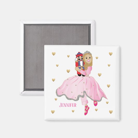 Christmas Magnet Square Nutcracker Ballett (Vorderseite/Rückseite)
