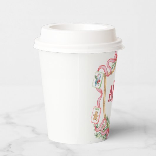 Christmas Mahjong | Monogram Pappbecher (Rechts)