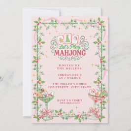 Christmas Mahjong Party Einladung