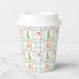 Christmas Mahjong Tiles Pappbecher