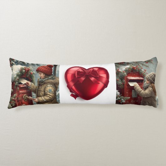 Christmas mailbox cozy winter bedding seitenschläferkissen (Vorderseite)