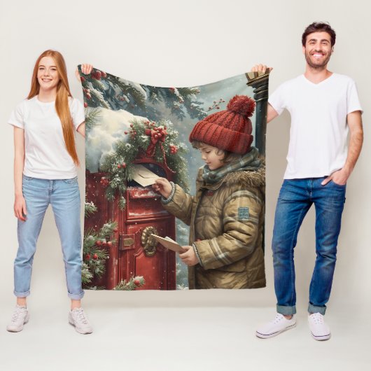 Christmas mailbox fleece blanket warm cozy winter  (Beispiel)