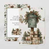 Christmas Mailbox Postträger Danke Karte (Vorne/Hinten)