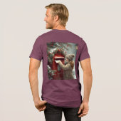 Christmas mailbox t-shirt cute winter holiday Tri-Blend shirt (Rückseite voll)