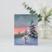 CHRISTMAS MAILBOX von SHARON SHARPE Feiertagspostkarte (Stehend Vorderseite)