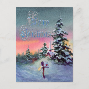 CHRISTMAS MAILBOX von SHARON SHARPE Feiertagspostkarte