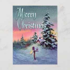 CHRISTMAS MAILBOX von SHARON SHARPE Feiertagspostkarte