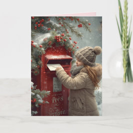 Christmas mailbox warm festive holiday message karte