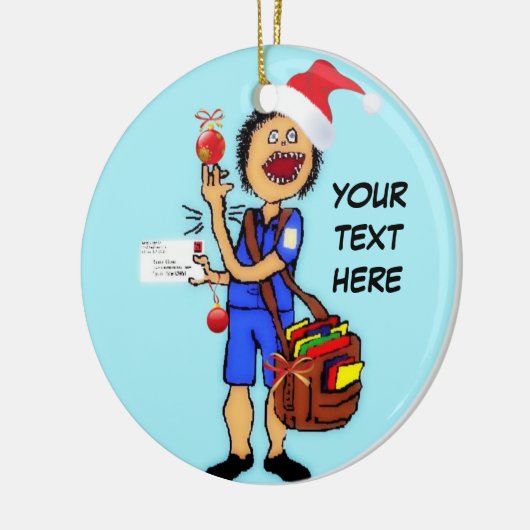 Christmas Mailman Keramik Ornament (Links)