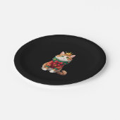 Christmas Maine Coon American Longhair (1) Pappteller (Schrägansicht)