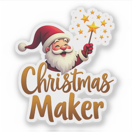 Christmas Maker Santa Sticker (Vorderseite)