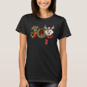 Christmas Maltese Joy Reindeer Xmas Funny T-Shirt (Vorderseite)