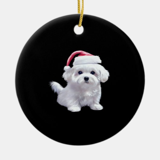 Christmas Maltese - Perfect For Animal Lovers Clas Keramik Ornament (Vorne)