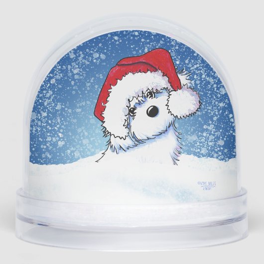 Christmas Maltese  Schneekugeln (Vorderseite)