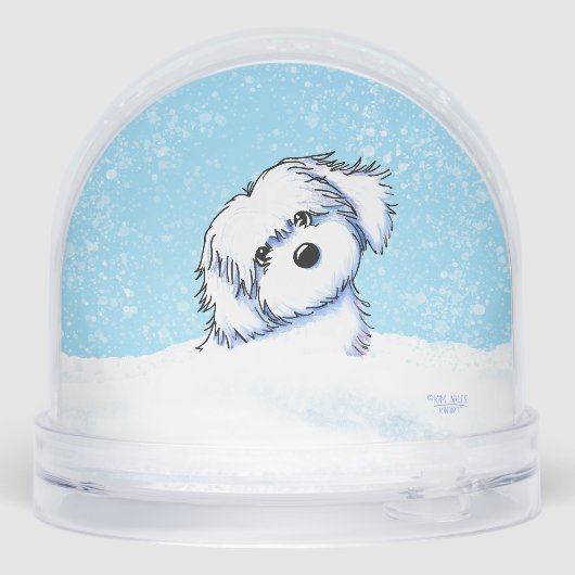 Christmas Maltese  Schneekugeln (Rückseite)