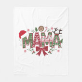 Christmas Mama Coquette Bow Mama Claus Tree Cake Fleecedecke (Vorderseite)