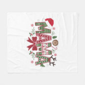 Christmas Mama Coquette Bow Mama Claus Tree Cake Fleecedecke (Vorderseite (Horizontal))