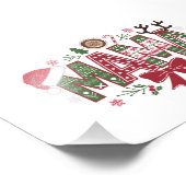 Christmas Mama Coquette Bow Mama Claus Tree Cake Fotodruck (Ecke)