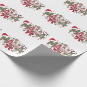 Christmas Mama Coquette Bow Mama Claus Tree Cake Geschenkpapier (Ecke)